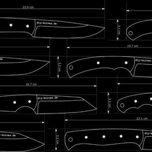 8 EDC-Messer Vorlagen PDF & DXF